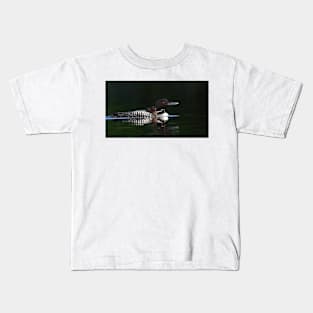 Common loon with chick Kids T-Shirt